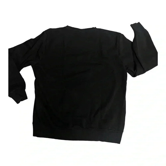 H&M Divided Black Crew Neck Pull Over Sweater Mona Lisa Portrait Womens size L - Picture 2 of 10